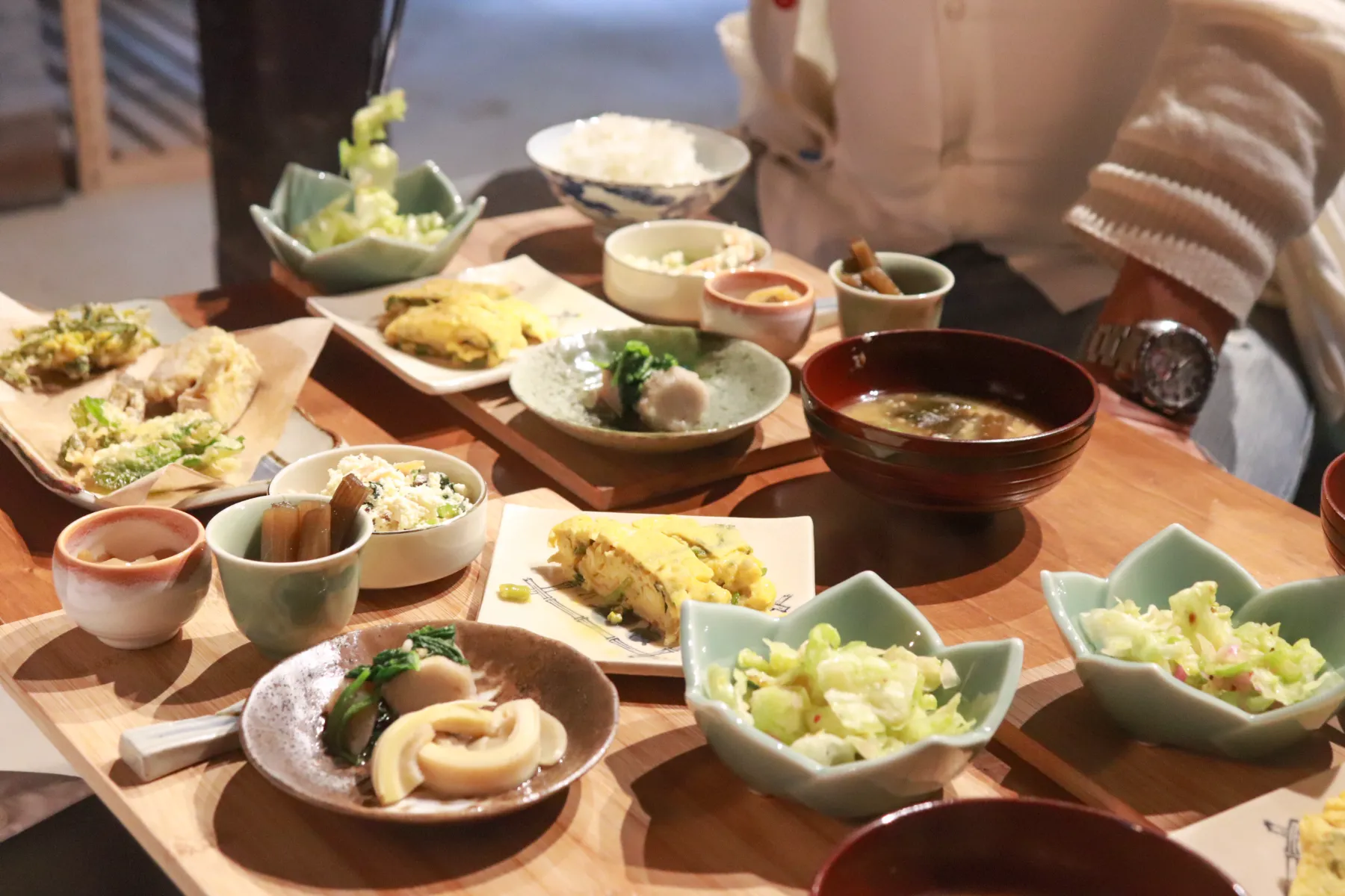 里山や御所で採れた食材を使った、たゆむの食卓